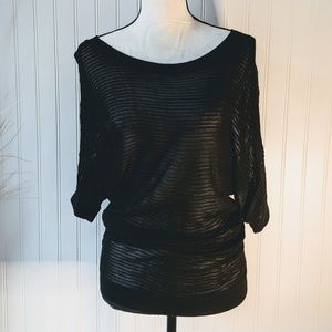 6/$25 ⬇️ Express Black Netted Sweater Top